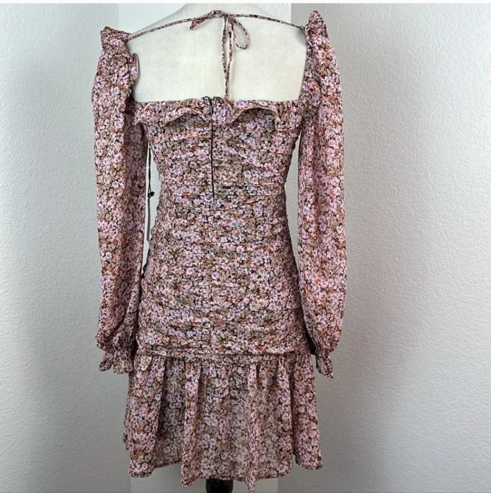 NWOT ASTR  Carmella Dress Black Pink Floral Medium - Picture 9 of 13